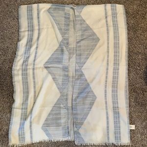 Blue and White Kimono Poncho